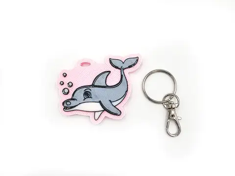 Baby Dolphin Keyring Novelty Bag Tag Charm