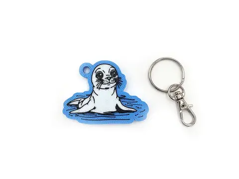 Baby Seal Keyring Novelty Bag Tag Charm