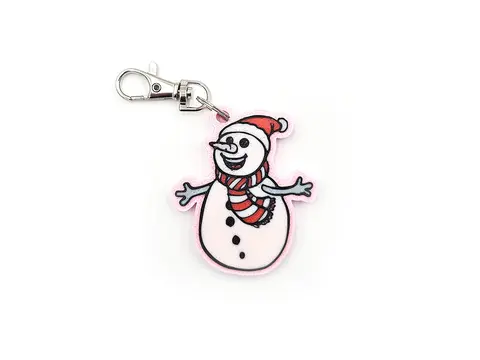 Snowman Keyring Novelty Bag Tag Charm