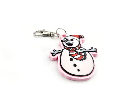 Snowman Keyring Novelty Bag Tag Charm