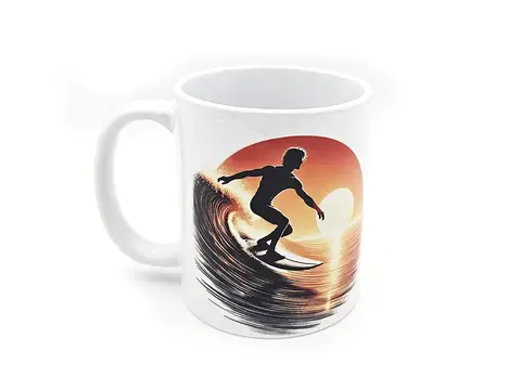 Surf Themed Mug Surfing Quote 11oz White