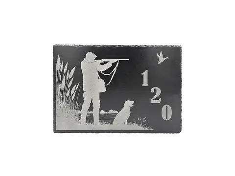 Hunt Themed Slate House Sign Laser Engraved 30cm x 20cm