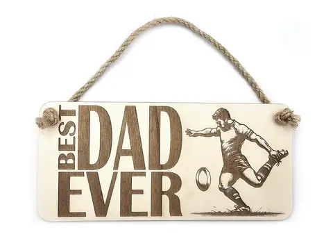 Best Dad Ever Rugby Decorative Signs and Plaques