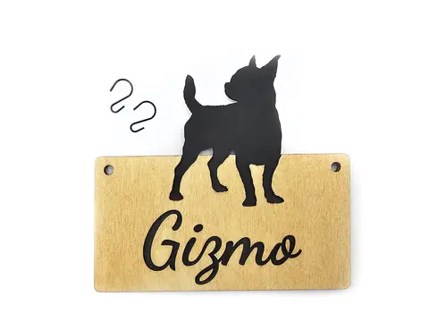 Chihuahua Cage Sign Personalised With Pets Name