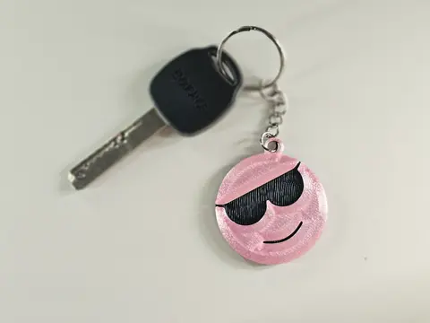 Emoji Keyring fun kids teenager bag tag keychain zip tag