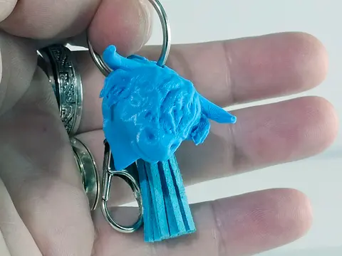 Highland Cow Keyring with Tassle and Clip