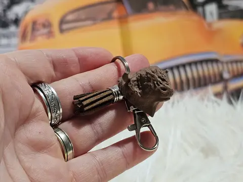 Highland Cow Keyring with Tassle and Clip
