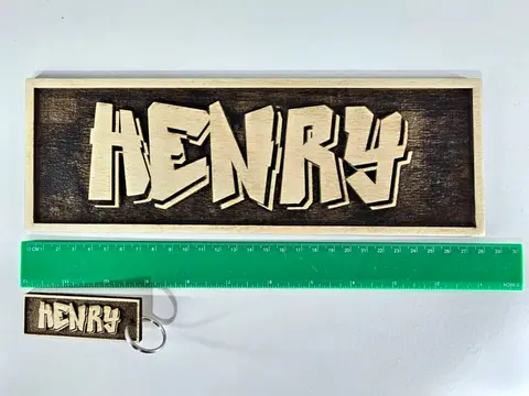 Childs Wooden Engraved Bedroom Door or Overbed Name Plaque