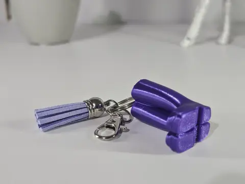 Welly Boot Gardening Themed Keyring with Tassle and clasp