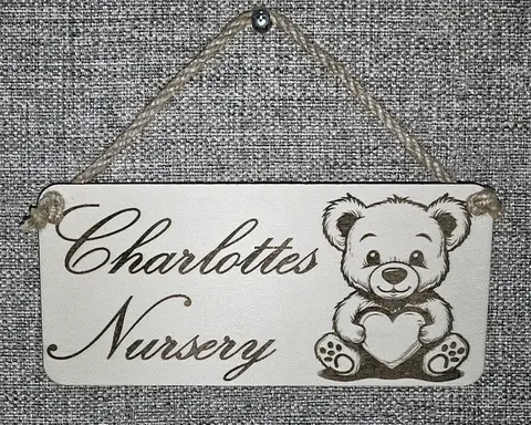 Personalised Nursery Door Sign | Custom Bedroom Door Or Wall Plaque | Baby and Toddler