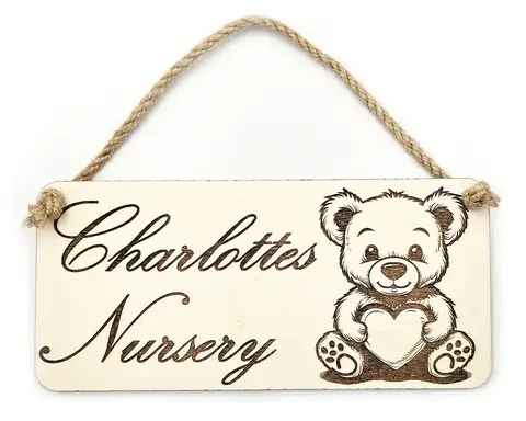 Personalised Nursery Door Sign | Custom Bedroom Door Or Wall Plaque | Baby and Toddler