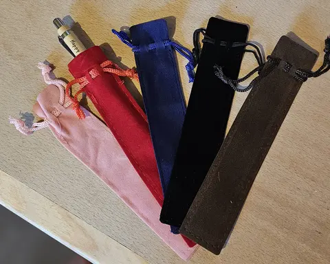 Solid Wood Personalised Pen Gift Set with Velvet Sleeve