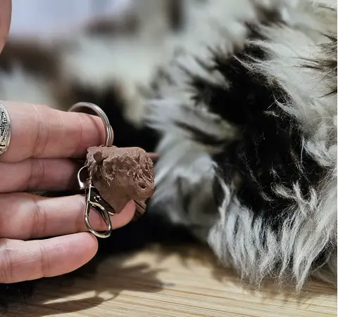 Highland Cow Keyring with Tassle and Clip