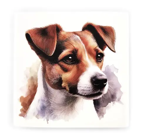 Jack Russell Square Ceramic Coaster Gift Ideas for Pet Dog Owners