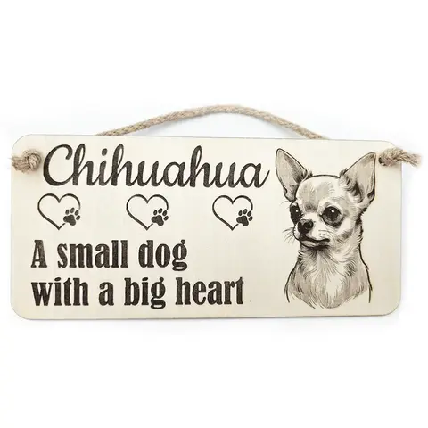 Tan Haired Chihuahua Decorative Signs and Plaques