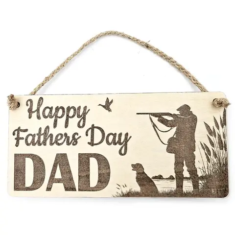 Happy Fathers Day DAD Shooting Themed Decorative Gift Plaque