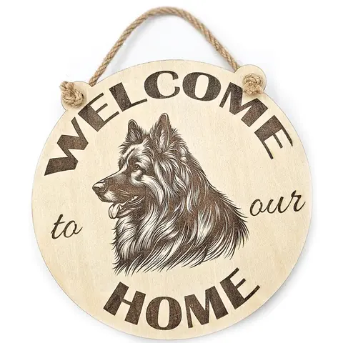 Welcome to our Home Alsatian - German Shepherd Decorative Sign