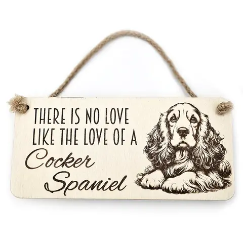 Cocker Spaniel Decorative Sign | Plaque | Desk or Wall Mounted | Personalise Option