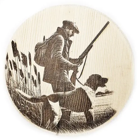 Hunting Themed Round Wooden Coaster Gift Ideas for Farmers Shooting Enthusiasts