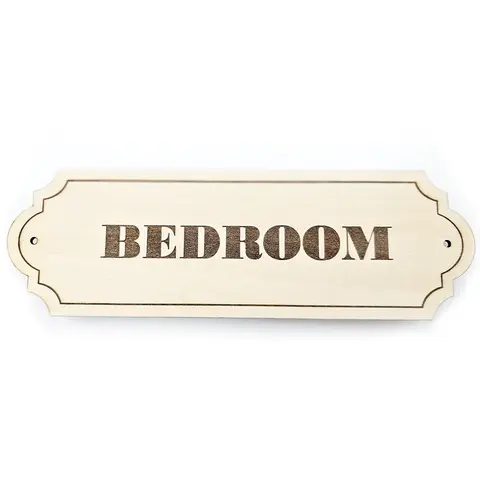 Bedroom Decorative Door Sign | Plaque | Plain | Decoupaged | Hand Painted