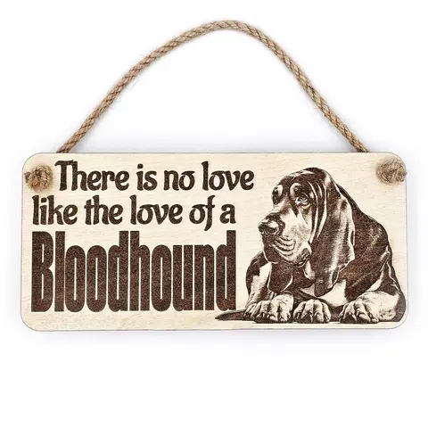 Bloodhound Sign Decorative Plaque | Desk or Wall Mounted | Personalise Option