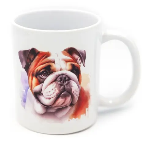 Personalised Bulldog Mug White