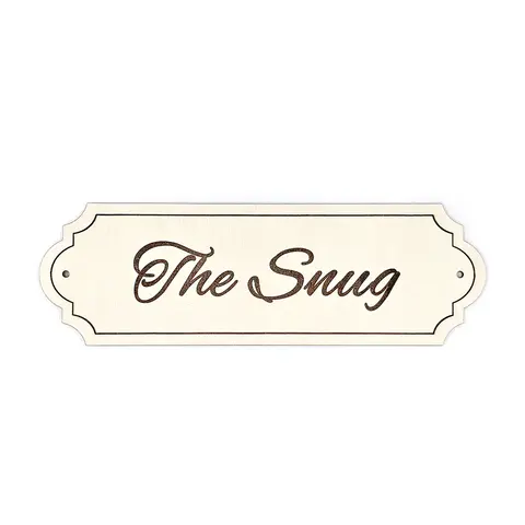 The Snug Room Decorative Door Sign | Plaque | Plain | Sage Green | Dusty Pink