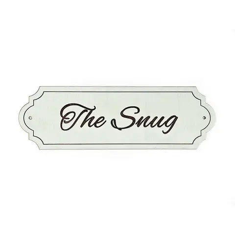 The Snug Room Decorative Door Sign | Plaque | Plain | Sage Green | Dusty Pink