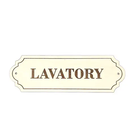 Lavatory Door Decorative Sign | Plaque | Elegant Design