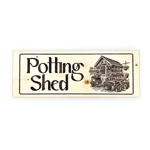 Potting Shed Personalised Solid Wooden Sign Outdoor Plaque
