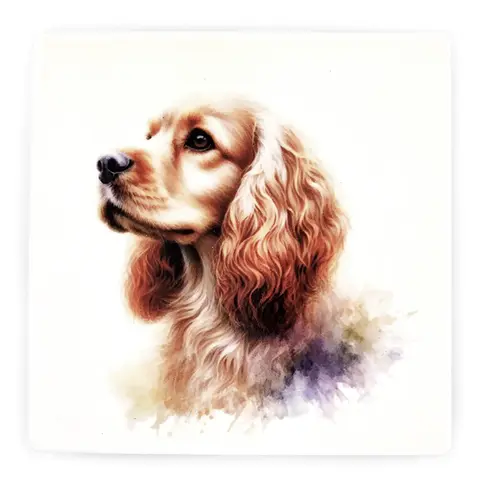 Spaniel Square Ceramic Coaster Gift Ideas for Pet Dog Owners
