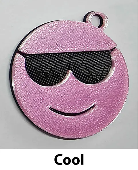 Emoji Keyring fun kids teenager bag tag keychain zip tag