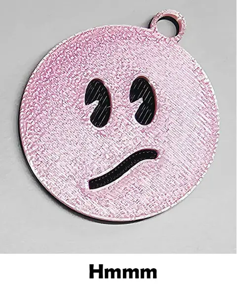 Emoji Keyring fun kids teenager bag tag keychain zip tag