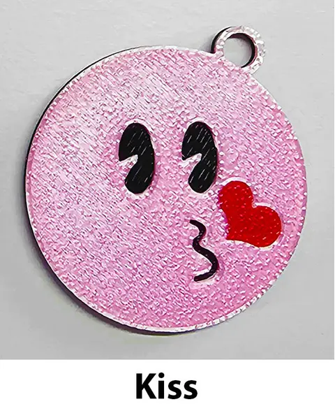 Emoji Keyring fun kids teenager bag tag keychain zip tag