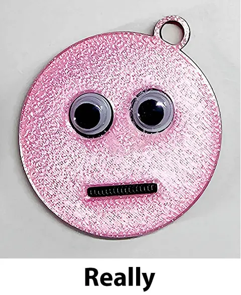 Emoji Keyring fun kids teenager bag tag keychain zip tag