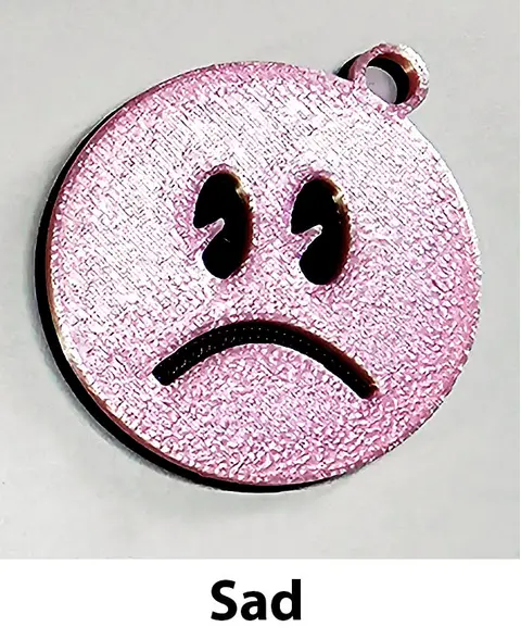 Emoji Keyring fun kids teenager bag tag keychain zip tag