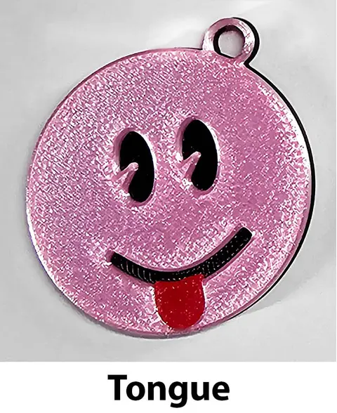 Emoji Keyring fun kids teenager bag tag keychain zip tag
