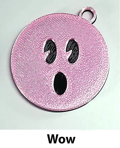 Emoji Keyring fun kids teenager bag tag keychain zip tag