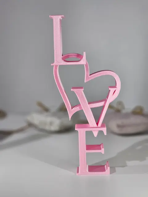 Love Sign with a Heart Ornament