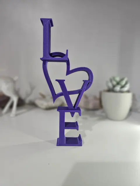 Love Sign with a Heart Ornament