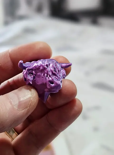 Highland Cow Keyring with Tassle and Clip