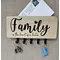Key Ring Holder Wall Mounted Engraved with Family is the Heart of a Home