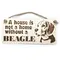 Beagle Decorative Sign | Wooden Hanging Wall Plaque | A House Is Not A Home Without A Beagle