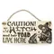 Caution An Old Witch And Her Toad Live Here Decorative Sign | Plaque