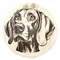 Weimaraner Round Wooden Coaster Gift Ideas for Pet Dog Owners