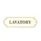 Lavatory Door Decorative Sign | Plaque | Elegant Design