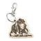 Personalised Bloodhound Novelty Wooden Keyring Shaped with Split Ring and Clip
