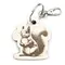 Personalised Red Squirrel Wooden Keyring Shaped with Split Ring and Clip