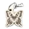 Personalised Butterfly Wooden Keyring Shaped with Split Ring and Clip