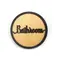 Bathroom Decorative Door Sign Wooden Plaque Elegant Engraved Round Design